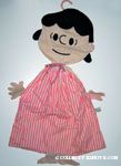 Lucy pink striped dress Pajama Bag