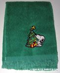 Snoopy & Woodstock by Christmas Tree Towel