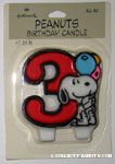 Snoopy with Balloons Birthday Candle