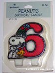 Snoopy and Woodstock Laughing Birthday Candle