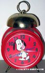 Snoopy walking Red Alarm Clock