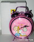 Snoopy & Linus sleeping on blanket Alarm Clock