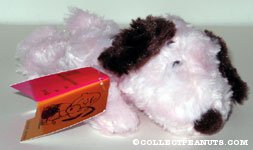 Snoopy laying on tummy Pink Small Plush