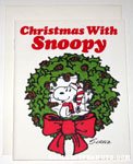 Snoopy in wreath 'Christmas with Snoopy' Greeting Card Book