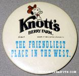 Cowboy Snoopy Knott's Berry Farm Button