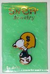 Snoopy football player Pin - Small