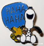 Snoopy & Woodstock laughing Pin