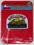 Woodstock with pumpkins 'Welcome to our home' Favorite Things Pin