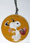 Snoopy dancing with flower basket 'Happiness is' Pendant
