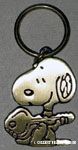 Snoopy holding key Brass Keychain