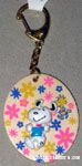 Snoopy & Woodstock dancing with flowers Keychain
