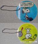 Snoopy playing Tennis Flasher Keychain