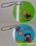 Lucy pulling football from Charlie Brown Flasher Keychain