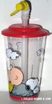 Snoopy & Charlie Brown laying on a rock Cup with Straw