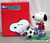 Snoopy playing soccer