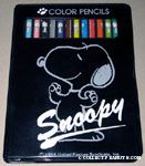Snoopy Colored Pencils in Black Case