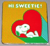 Snoopy Laying in Heart Tin Colored Pencil Case