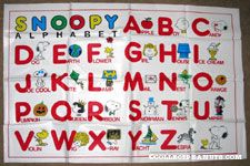 Snoopy & the Peanuts Gang Alphabet Vinyl Cloth