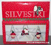 Snoopy, Charlie Brown and Lucy faces on clear stars Resin Ornament Set