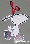 Snoopy wearing roller skates