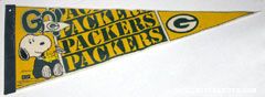 Snoopy & Woodstock Green Bay Packers Fans Pennant