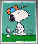 Snoopy golfing Framed Print