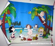 Peanuts Gang on Tropical Beach Poster