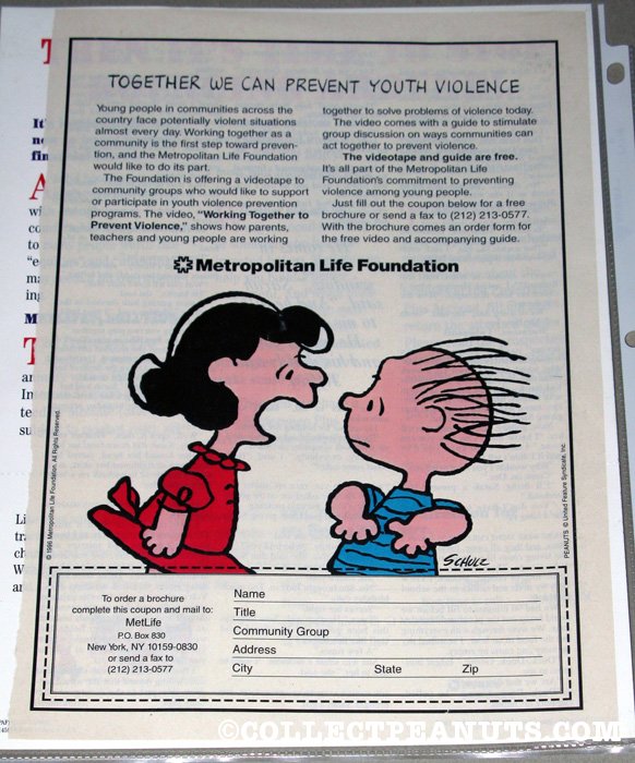 Peanuts Metlife Promos