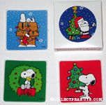 Snoopy and Woodstock Christmas Stickers