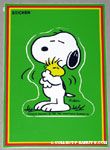 Snoopy hugging Woodstock Sticker Postcard