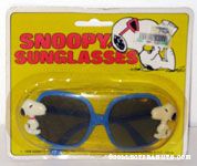 Snoopy walking on blue Sunglasses