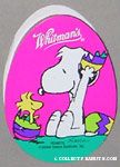 Snoopy holding egg shell and Woodstock sitting in broken egg Egg-Shaped Chocolate Box