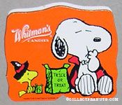 Snoopy eating treats wearing cape & Woodstock wearing witch hat Halloween Chocolate Box