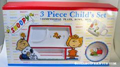 Peanuts Gang 3-Dimensional Plate, Bowl & Mug Set