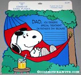 Snoopy in hammock Father's Day Stand-up Easel Plaque