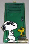 Joe Cool & Woodstock leaning on Locker Sun Catcher